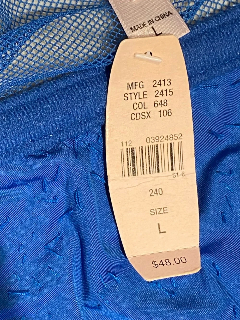 Victoria's Secret Very Sexy Lace Embellished Blue Lingerie Set, size 36D / L